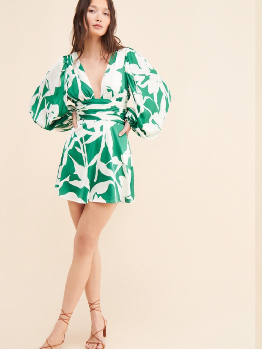 Hutch Satin Long Sleeve Mini Dress 20W - Picture 4 of 12